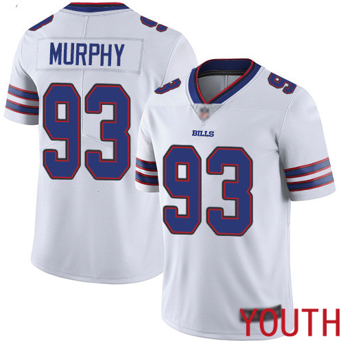 Youth Buffalo Bills #93 Trent Murphy White Vapor Untouchable Limited Player NFL Jersey->youth nfl jersey->Youth Jersey
